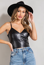 Load image into Gallery viewer, Faux Leather Crop Top
