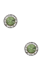 Load image into Gallery viewer, Round Crystal Post Earring Silver
