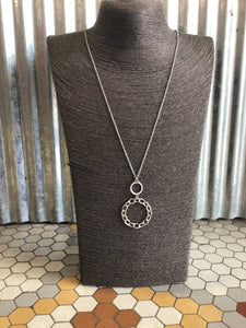 Long Necklace with Chain Charm
