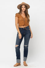Load image into Gallery viewer, Midrise Cuffed Straight Jeans (Tall Option)
