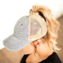 Load image into Gallery viewer, Messy Bun Ponytail Hat
