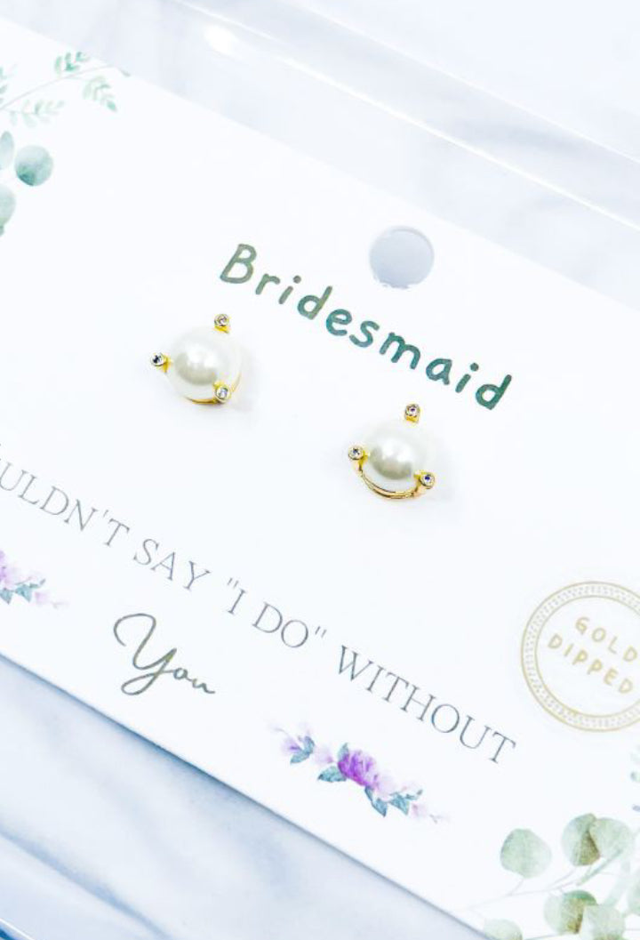 Bridesmaid Pearl Earrings
