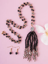 Load image into Gallery viewer, Druzy Stone Tassel Beaded Necklace
