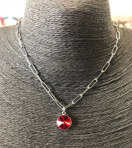 Birthstone Chunky Chain Necklace