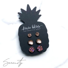Load image into Gallery viewer, Rose Gold Set of 3 Earring
