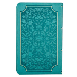 Printed Teal Leather Bible
